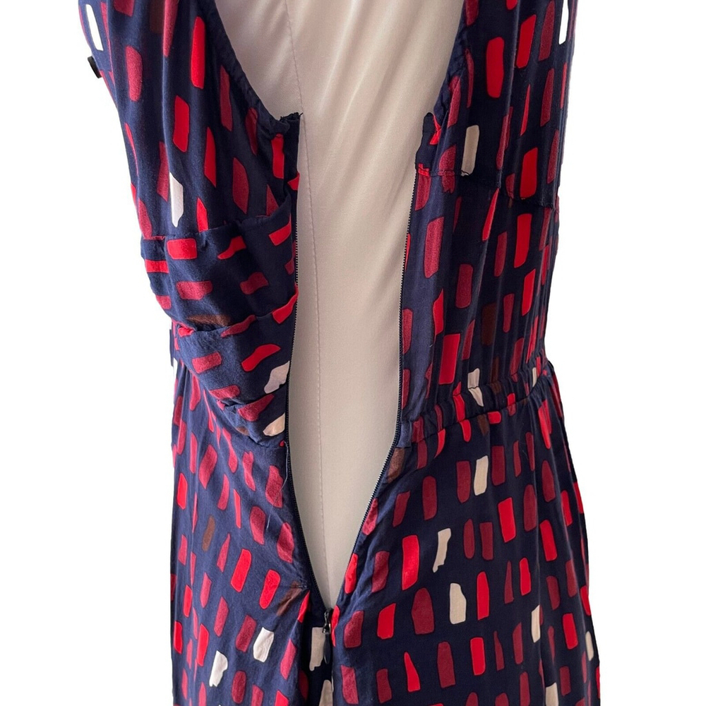 Anthropologie Navy Geometric Dress Small - Picture 11 of 14